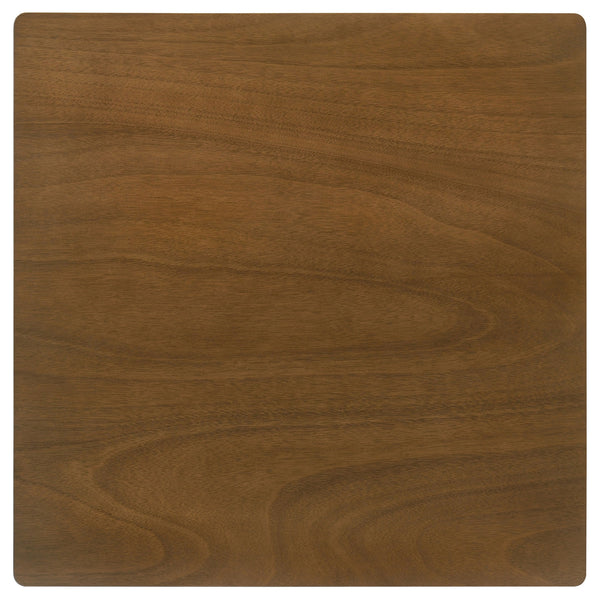 English Elm Rowland 5-Piece Dining Set with Honey Wood Table and Slat-Back Chairs, Black Leatherette Cushions Crafted for Casual Elegance Brown B062P353277