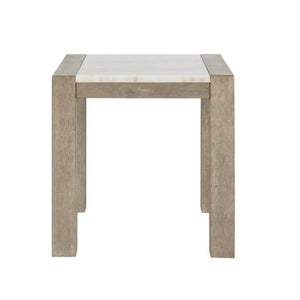 English Elm Ana Square Marble Top End Table with Slender Legs for Living Room or Bedroom B201P411490