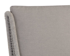 Sunpan Sorrento Stylish Outdoor Barstool with Durable Teak Wood Base and Weather-Resistant Fabric Seat Palazzo Taupe