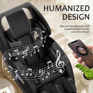 English Elm Massage Chair Recliner With Zero Gravity, Heated Therapy & Full-Body Air Compression Comfort W1875P224771