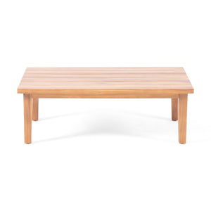 English Elm Christopher Knight Home® - ISLA Teak Chat Set with Acacia Wood Frame, Water-Resistant Cushions, Transitional Wicker Style Lounge 66579.00BRN