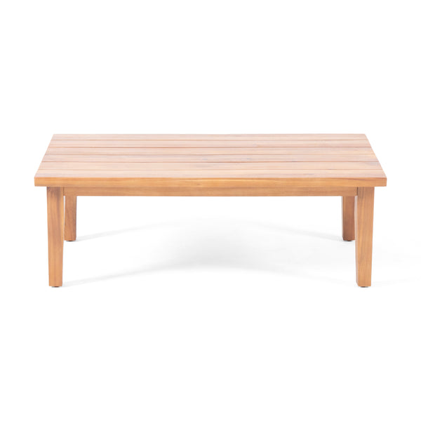 English Elm Christopher Knight Home® - ISLA Teak Chat Set with Acacia Wood Frame, Water-Resistant Cushions, Transitional Wicker Style Lounge 66579.00BRN