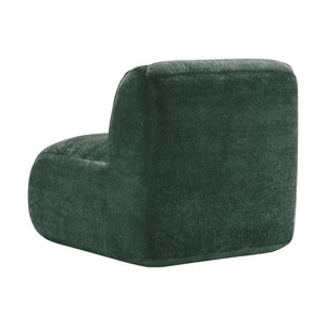 English Elm Armless Modular Cloud Sofa Plush Velvet Tufted Cushions for Modern Living Rooms Green W714P387033