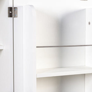 English Elm Kitchen Pantry Cabinet Freestanding Melamine Storage with Shelves for Dining Room White W331P435940