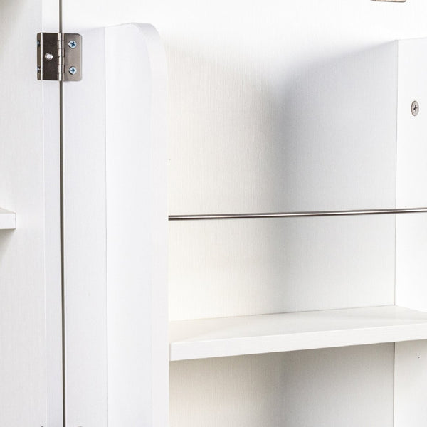 English Elm Kitchen Pantry Cabinet Freestanding Melamine Storage with Shelves for Dining Room White W331P435940