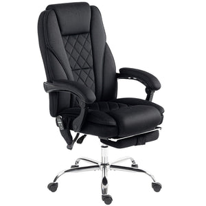 English Elm Vinsetto Massage Executive Office Chair Heated Reclining Seat with Footrest Support W2225P485642