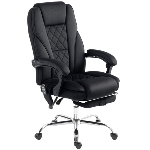English Elm Vinsetto Massage Executive Office Chair Heated Reclining Seat with Footrest Support W2225P485642