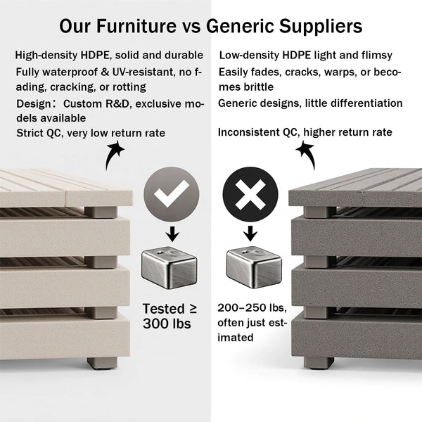 English Elm 5-Piece Brown Hdpe Outdoor Dining Set – Stylish, Weather-Resistant Table & 4 Chairs For Cozy Gatherings W3566S00004