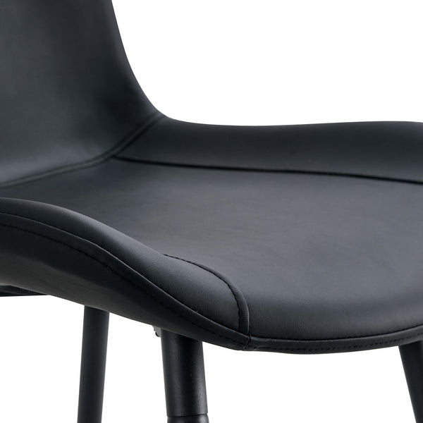 English Elm Table and Chair Set Oval Glass Top Seats 8 Luxe Black Metal Base Dining Room W1151S04749