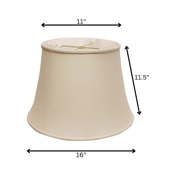 English Elm Slant Euro Bell Pongee Silk Softback Lampshade Elegant Champagne Neutral for Traditional Decor B075101165