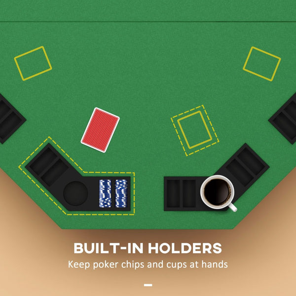 English Elm Soozier Foldable 47" Octagon Poker Table For 8 Players - Casino-Style Game Night With Cup Holders & Chip Trays W2225P217198-GIGA
