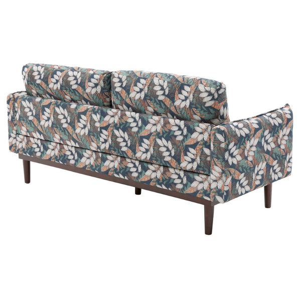 English Elm Modern Chenille Loveseat with Pocket Spring Cushions and Rubberwood Legs for Living Room Green N763P347228F