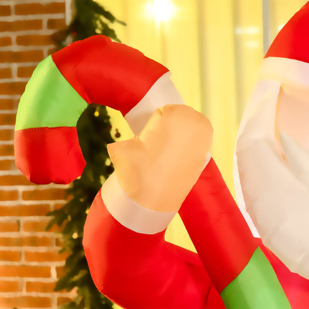 English Elm Homcom 6 Foot Inflatable Santa Claus Led Lit Outdoor Holiday Yard Display Decor W2225P229257