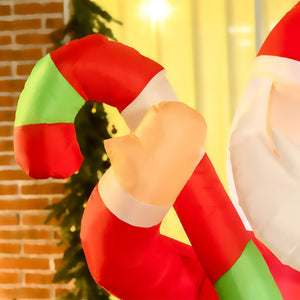 English Elm Homcom 6 Foot Inflatable Santa Claus Led Lit Outdoor Holiday Yard Display Decor W2225P229257