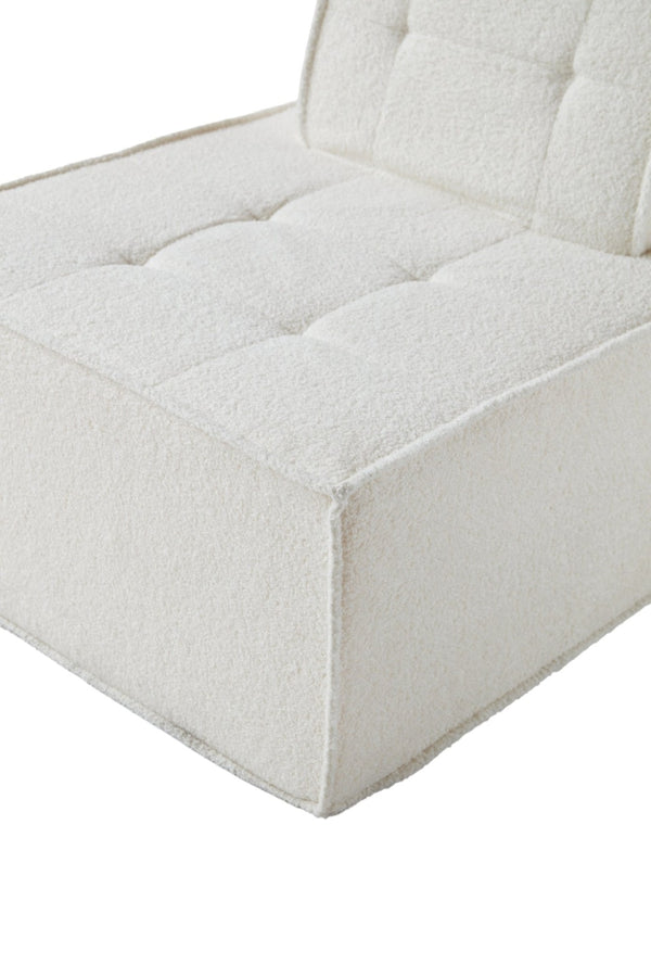 English Elm L-shaped Modular Floor Sofa Plush Sherpa Sectional for Living Room Reading Nook W1960S00017