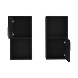 English Elm Wall Mounted Bathroom Medicine Cabinet Eak 24" H Black – Compact 4-Shelf Engineered Wood Storage, Sleek Design B097P199746
