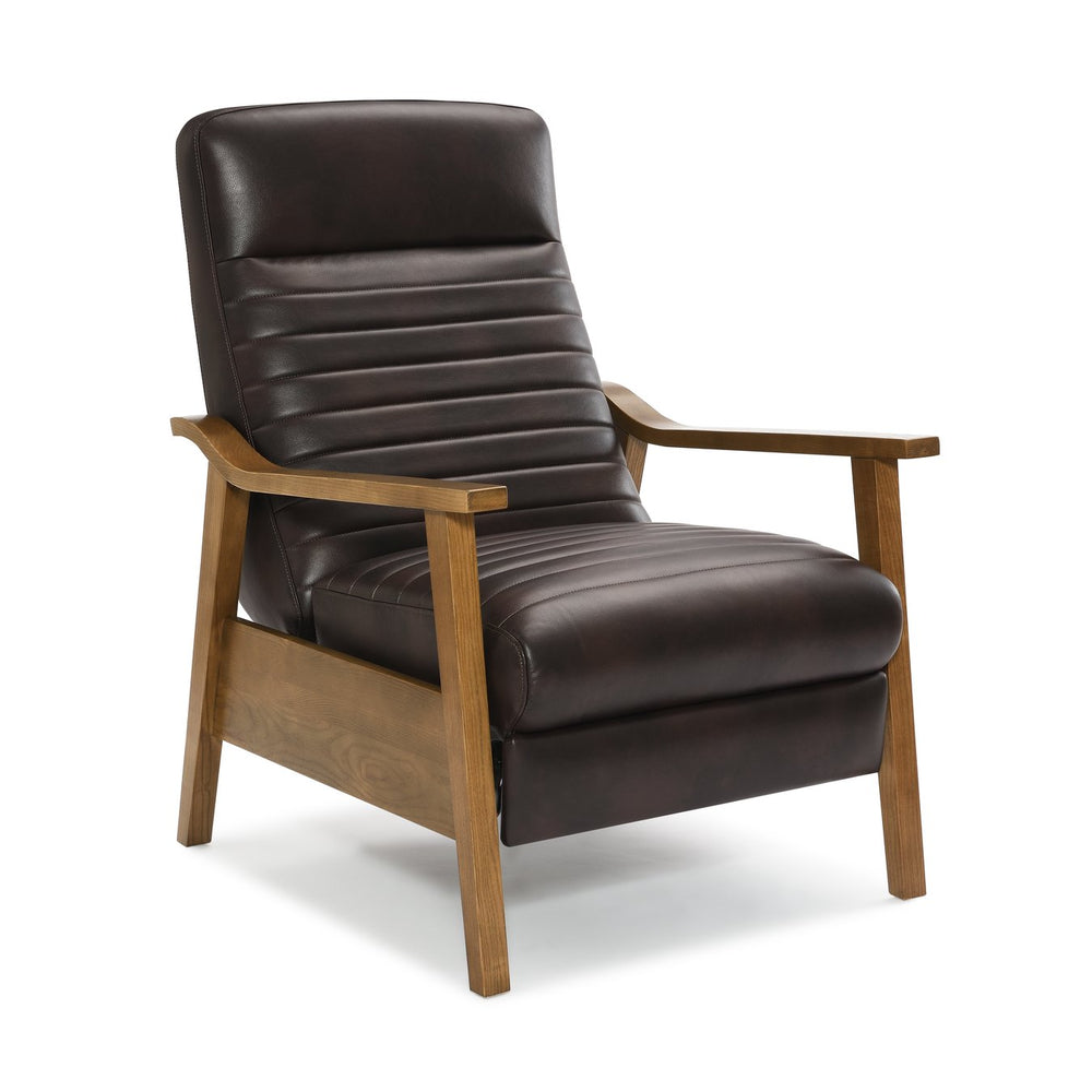 English Elm Asher Wood Arm Push Back Recliner - Modern Burnished Brown Comfort For Living Rooms & Dens B050P322580