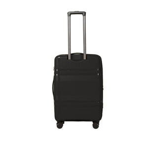 English Elm 6-piece Hard Shell Spinner Luggage Set Expandable Polypropylene with Combo Lock Black T3292P327435