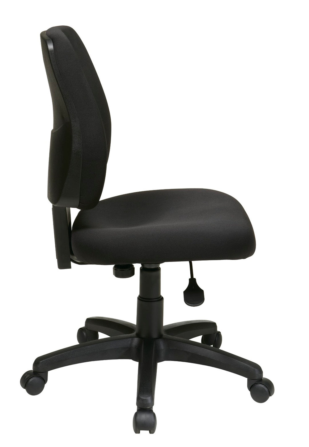 OSP Home Furnishings Deluxe Armless Task Chair with Padded Seat Greenguard Certified Ergonomic Office Seating 33101-30