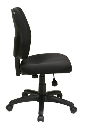 OSP Home Furnishings Deluxe Armless Task Chair with Padded Seat Greenguard Certified Ergonomic Office Seating 33101-30