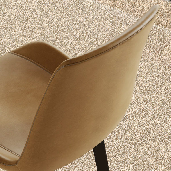 English Elm Modern PU Leather Dining Chairs with Carbon Steel Legs, Water‑Resistant, Stain‑Proof, 4-Pack for Home Brown W2699P338887