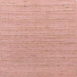 Unique Loom Braided Jute Dhaka Hand Braided Solid Rug Light Pink,  8' 0" x 8' 0"