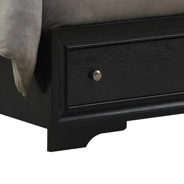 English Elm Madrid King Bed In Sleek Black Laminate With Storage Drawers, Modern Design & Easy Assembly B078S00620