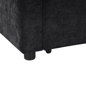 English Elm Sectional L-Shaped Sofa Bed With Storage & Guest Sleeper - Modern Chenille Upholstered Comfort N719S002070B-GIGA