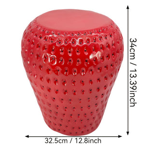 English Elm Yellow Lemon Shaped Resin Stool Playful Citrus Accent for Patio Sunroom or Kitchen W5709P490978