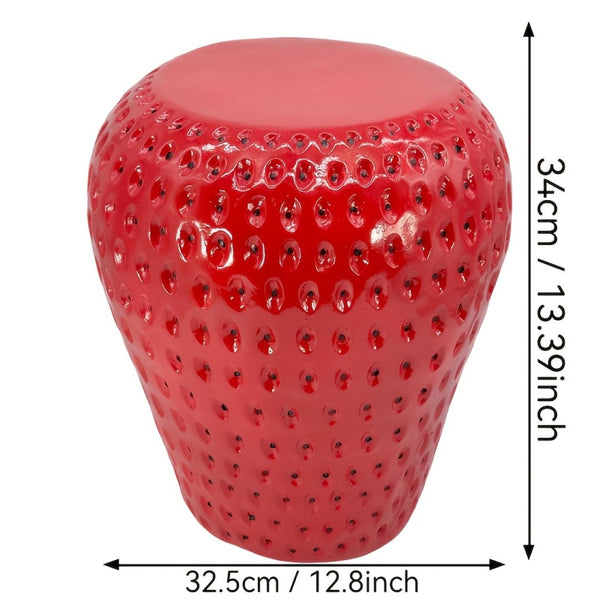 English Elm Yellow Lemon Shaped Resin Stool Playful Citrus Accent for Patio Sunroom or Kitchen W5709P490978