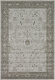 Unique Loom La Jolla Floral Machine Made Floral Rug Light Gray, Gray 6' 1" x 9' 0"