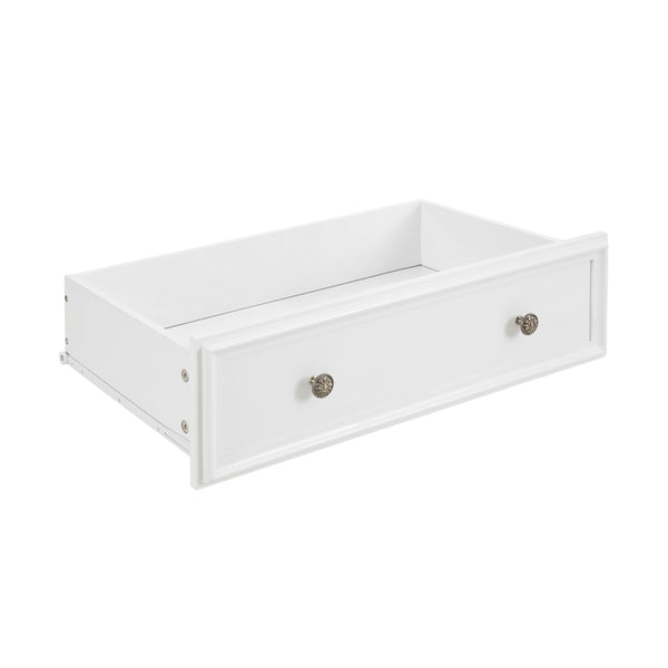 English Elm Modern 5 Drawers Dresser with Smooth Glide Drawers, Stylish Metal Handles & Unique Stable Feet Organizer for Bedroom and Living Room Storage (45.87"L x 20.08"W x 11.03"H) White W2275P149803