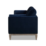 English Elm Knox 84" Modern Farmhouse Sofa, Dark Navy Blue Performance Velvet