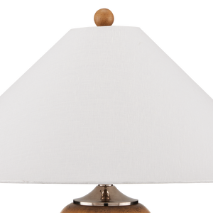 Hastings Table Lamp - Elegant Teardrop Design with Whitewashed Finish and Steel Accents for Glamour