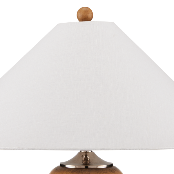 Hastings Table Lamp - Elegant Teardrop Design with Whitewashed Finish and Steel Accents for Glamour