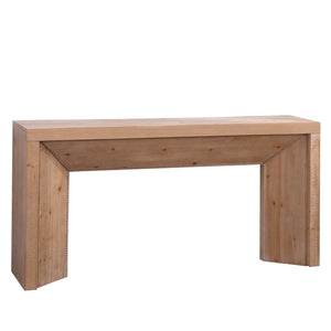 English Elm 62" Modern Rustic Console Table – 62in Slim Engineered Wood Entryway Table for Hallway, Sofa, Decor Storage, Durable Finish W2729P270754