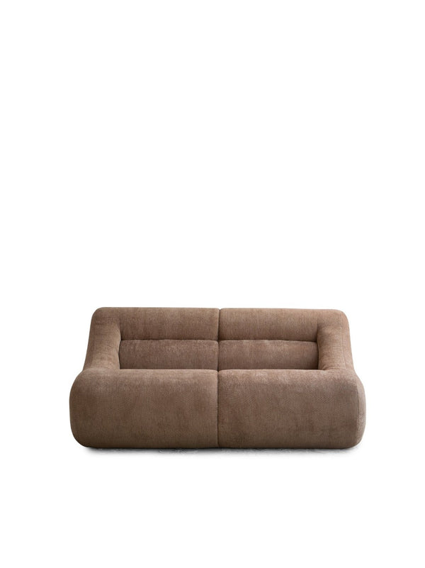 English Elm Shoes Chenille Memory Foam Loveseat Deep Seat Sofa for Apartments and Small Living Rooms Brown W668P381958