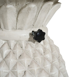 English Elm Adela Outdoor Mgo Umbrella Base Side Table with Marble Finish Weatherproof Patio N775P385406W