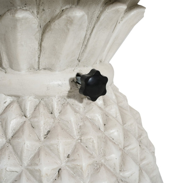 English Elm Adela Outdoor Mgo Umbrella Base Side Table with Marble Finish Weatherproof Patio N775P385406W