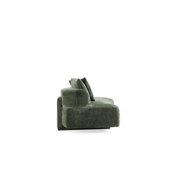 English Elm Verandah 91" Olive Green Chenille Sofa – Luxurious Comfort, Stylish Design, Fully Assembled & Ready! B365P398108-GIGA