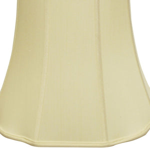 English Elm Fancy Octagonal Shantung Fabric Table Lamp Shade Architectural Tailored Washer Fitter Antique White B075101514