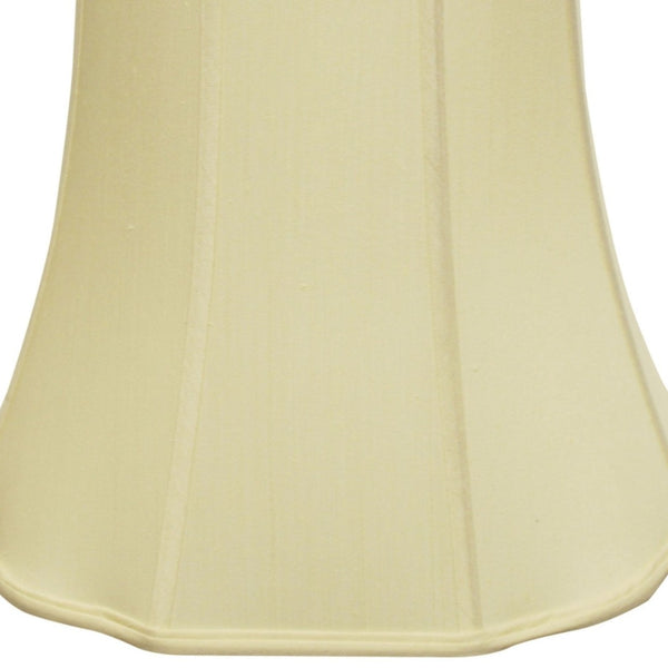 English Elm Fancy Octagonal Shantung Fabric Table Lamp Shade Architectural Tailored Washer Fitter Antique White B075101514