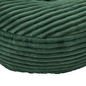 English Elm Bean Bag Sofa Oversized Corduroy Floor Lounge Chair with Armrests Pillows Foam Fill Emerald W395P426813