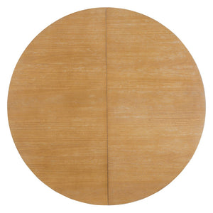 English Elm TREXM Retro Extendable Oval Dining Table with 16" Leaf, Double-Layer Pedestal, Durable Wood Finish Natural Wood Wash XW000002AAD