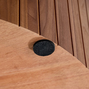English Elm Round Wood Grain Coffee Table with Rotating Top and Hidden Storage for Modern Living Walnut W2085P399013