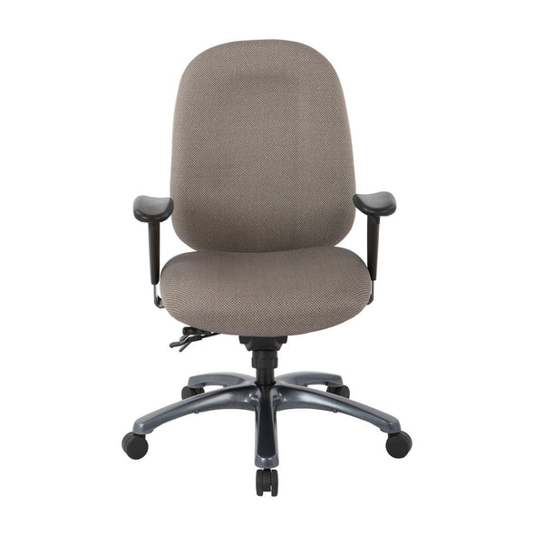 OSP Home Furnishings Multi-function Ergonomic Office Chair with Lumbar Support and Titanium Base for Pros High 8511-294