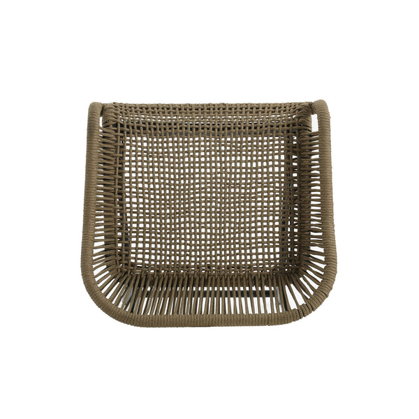 English Elm Christopher Knight Home® - La La Push outdoor rope bar stool set of 2 — brown woven polyester seat with rust‑resistant black iron frame Black+Brown N775P176900L