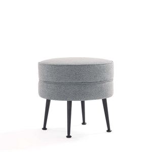 English Elm Bailey Modern Gray Upholstered Accent Ottoman - Stylish Footrest & Extra Seating For Any Room B365P397868
