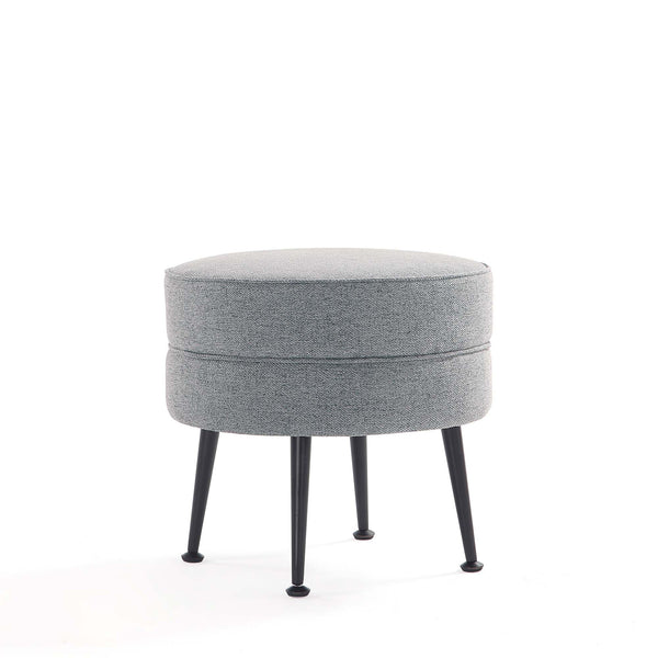 English Elm Bailey Modern Gray Upholstered Accent Ottoman - Stylish Footrest & Extra Seating For Any Room B365P397868