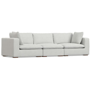 English Elm Jasmine 3-Seater Modular Sofa - Oversized Comfort In Cloud Grey Fabric, Family-Friendly & Durable B136P199243